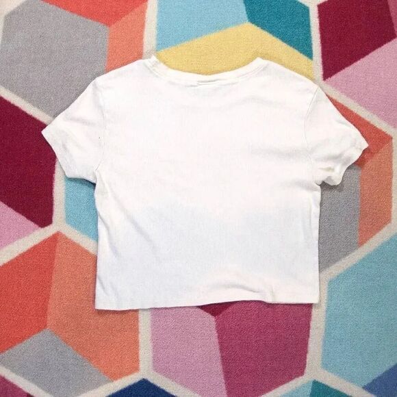 Women's Happy Daze Mushroom Crop top Size Large - Picture 3 of 3